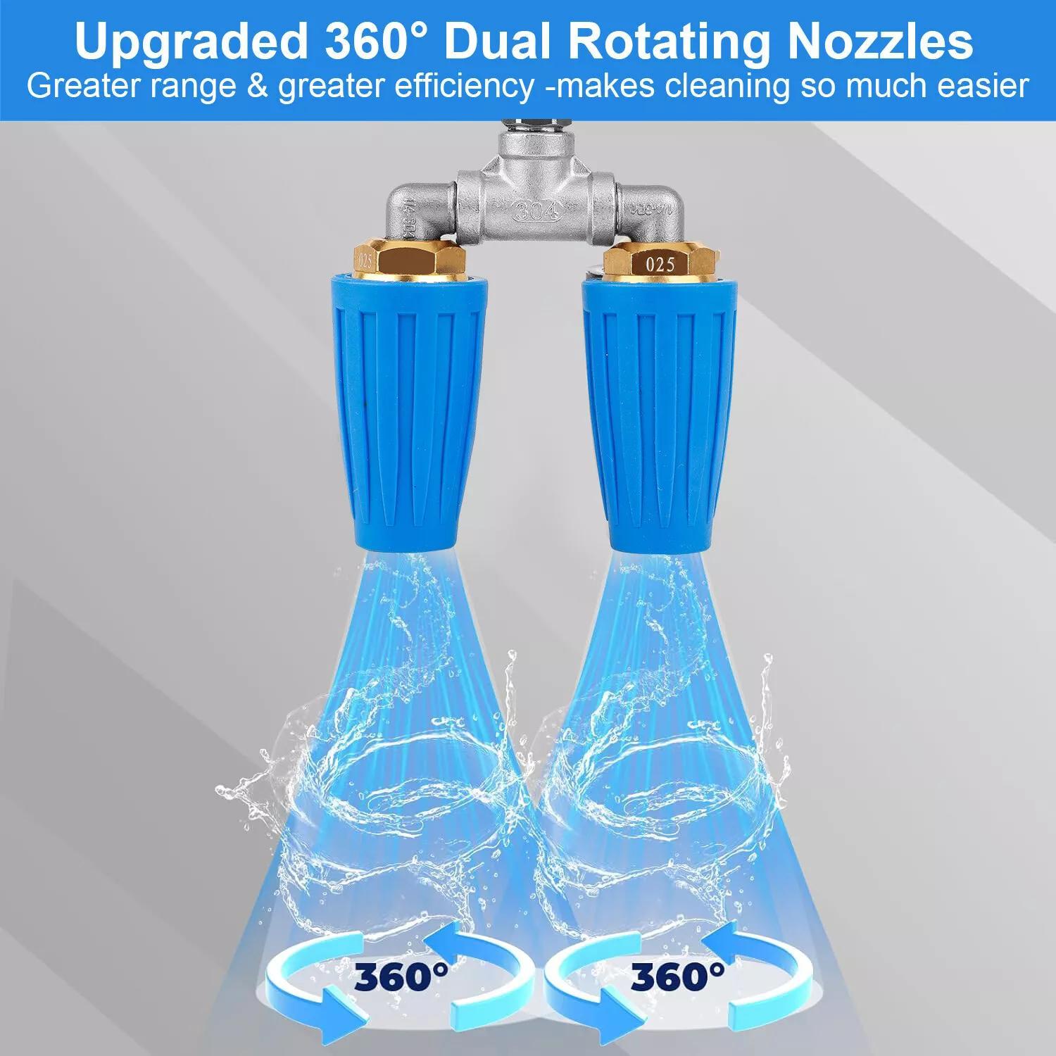 Dual Connect Spray Turbo Nozzle Pressure Washer 4-6 GPM 1/4" Quick Tip 4000 PSI
