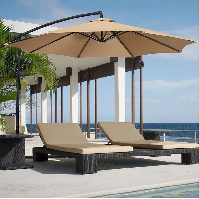 6.5/9/10ft Cantilever Patio Offset Umbrella Replacement Canopy Parasol Top Cover