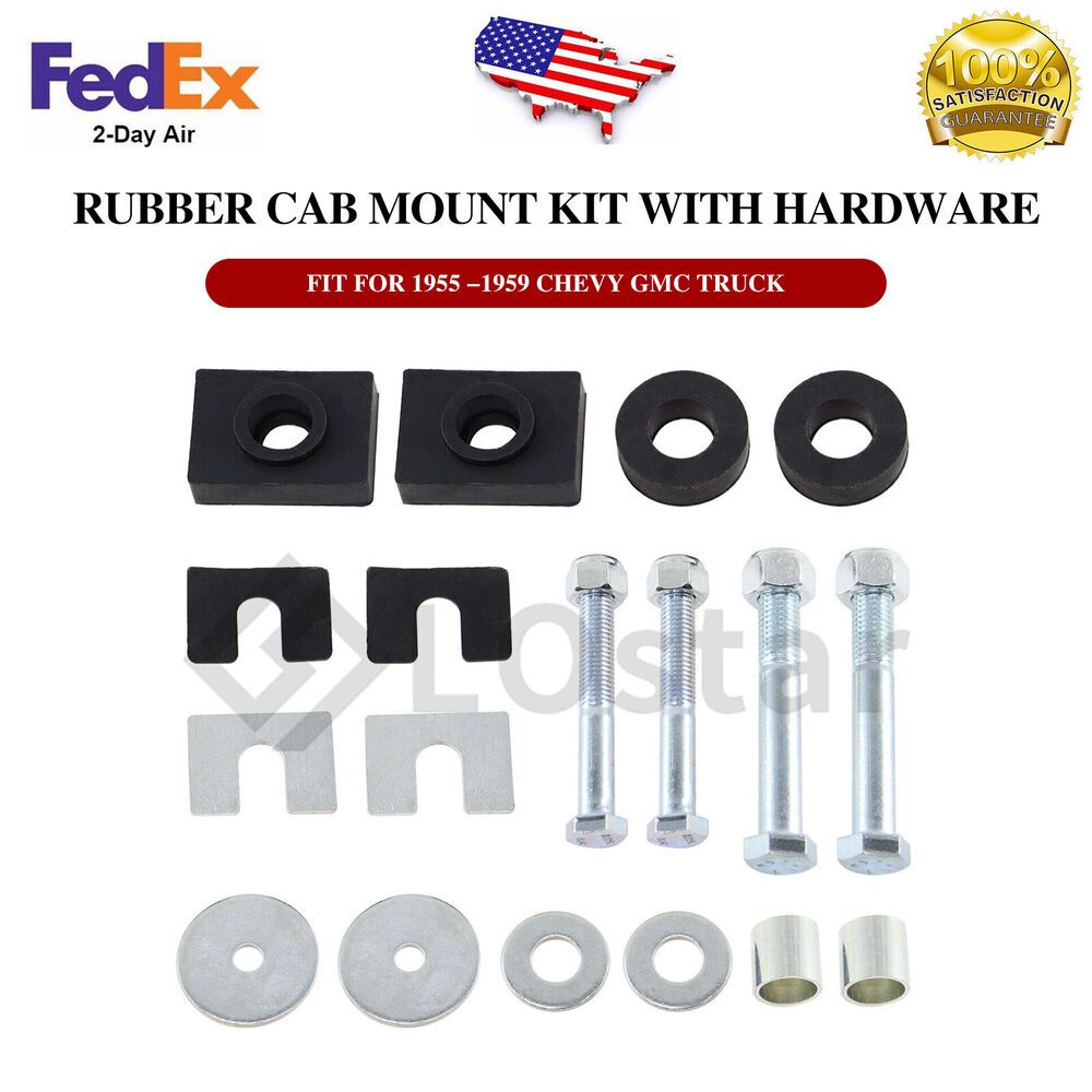 Rubber Cab Mount Kit w/ Hardware For 1955 1956 1957 1958 1959 Chevy GMC Truck