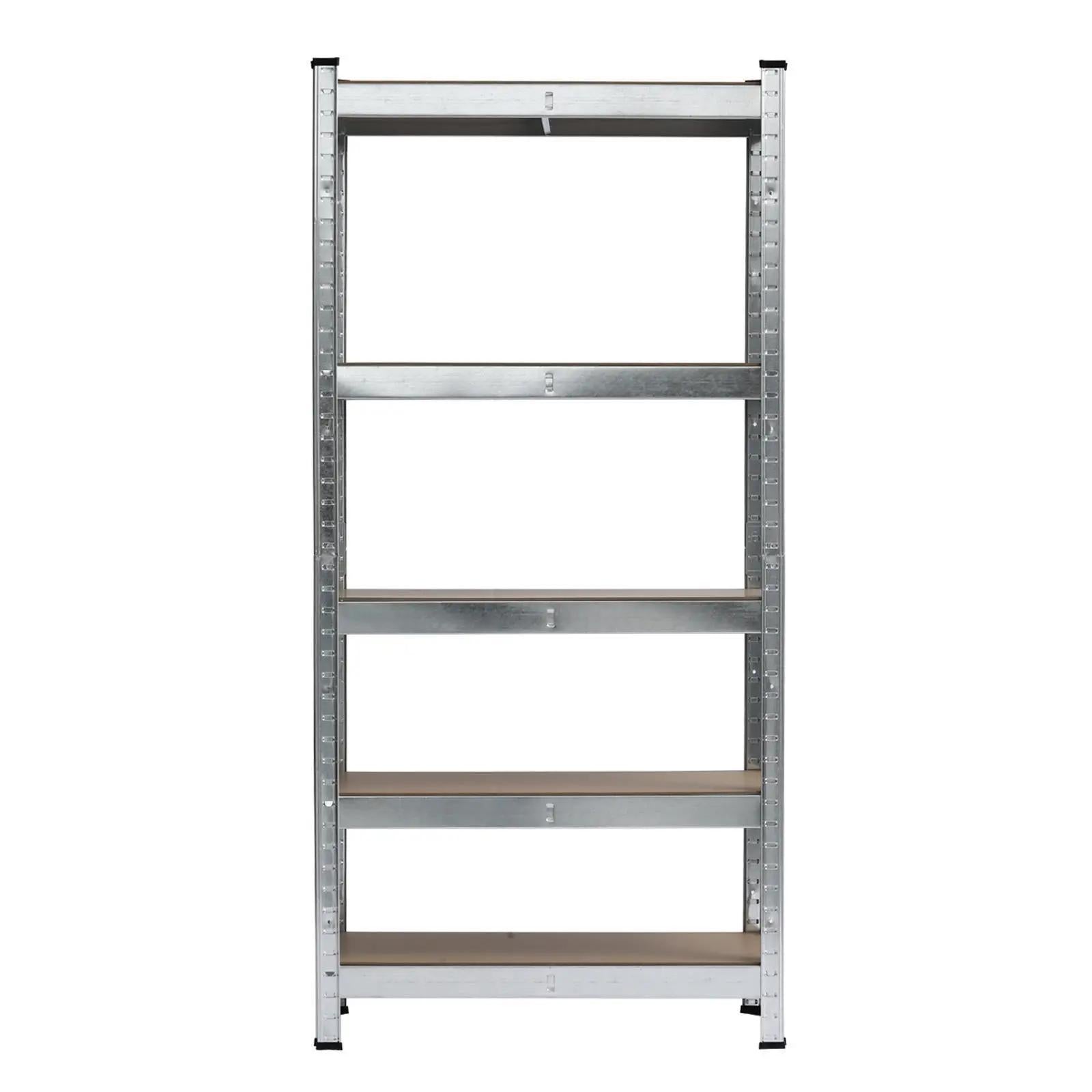 2pcs 5-Tier Steel Garage Shelving Unit - Heavy-Duty Storage Organizer 150x75x30cm
