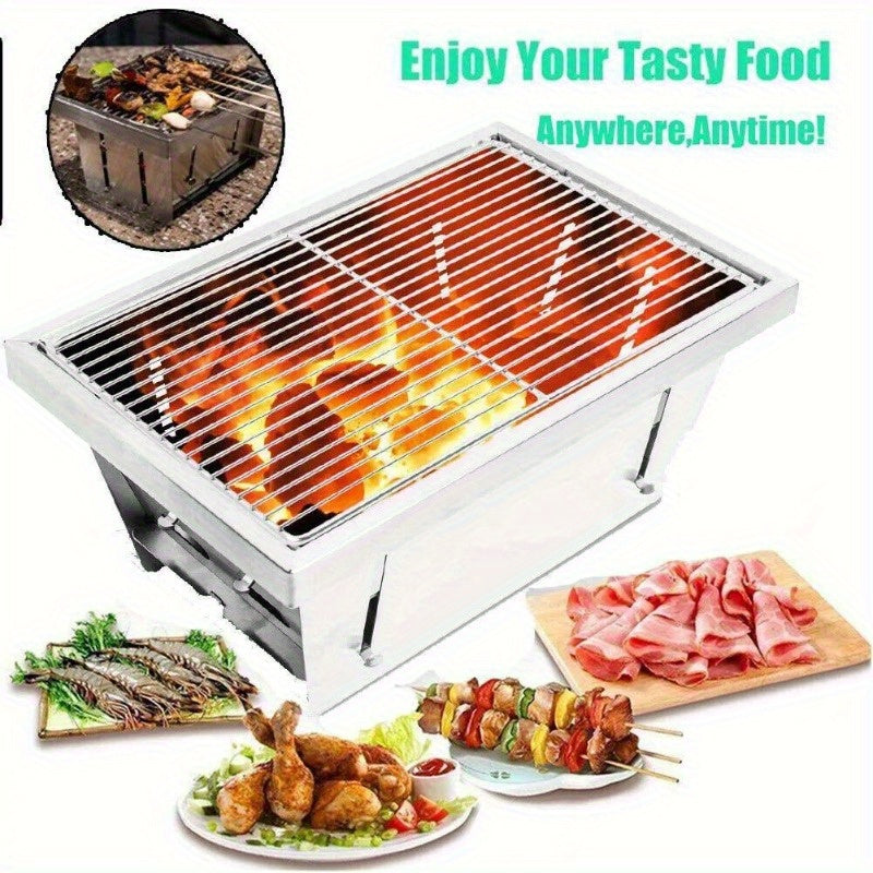 Portable Foldable BBQ Grill Charcoal Stove Outdoor Camping Cooker