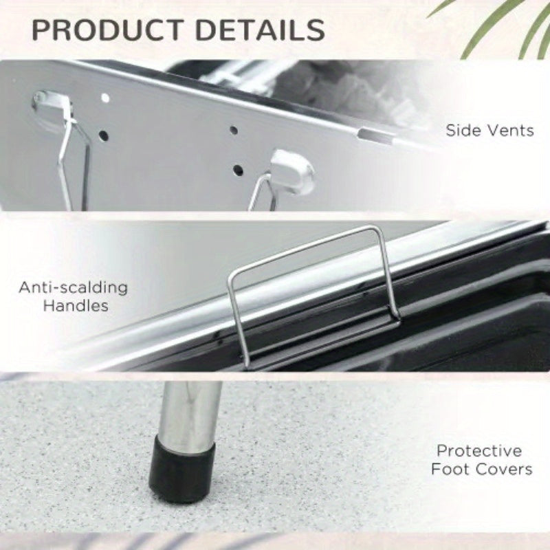 Special Offer: Foldable BBQ Grill Portable Charcoal Barbecue with Free 4-5 Person Camping Tent Waterproof & Foldable