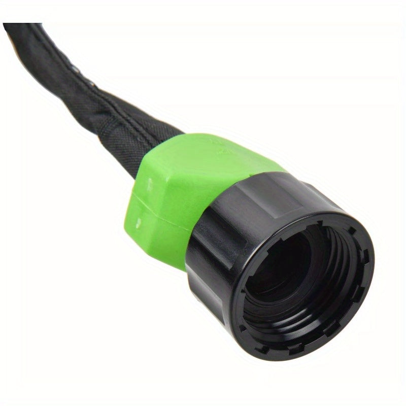 50FT Black Soaker Garden Expandable Water Hose, Durable PVC Flat Design