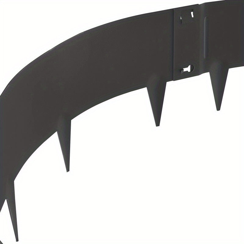 Steel Landscape Edging, 5-pack Steel Garden Edging Borders, 39" L x 3" H Strips, Hammer-in Edging Border, Bendable Metal Landscape Edging for Yard, Garden, Lawn, 3.15" Spike Height, Black