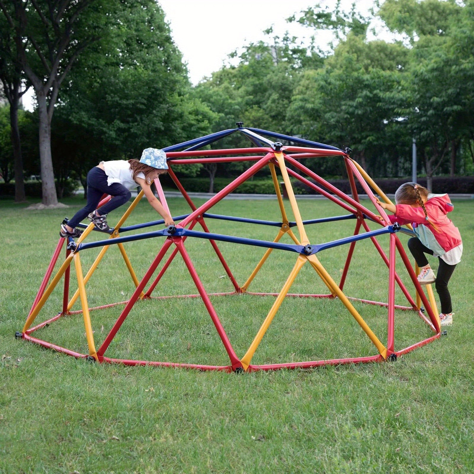 Children Dome Climber Playground Kids Swing Set Climbing Frame Backyard Gym Develop Confidence for Fun Indoor Outdoor XH
