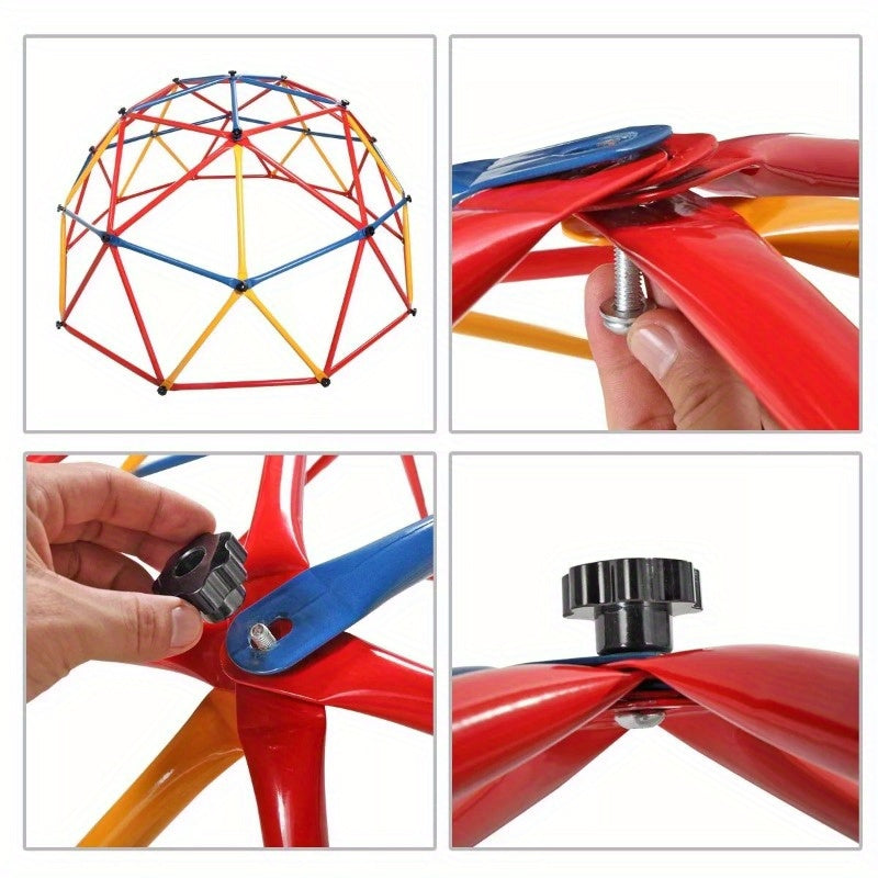 Children Dome Climber Playground Kids Swing Set Climbing Frame Backyard Gym Develop Confidence for Fun Indoor Outdoor XH