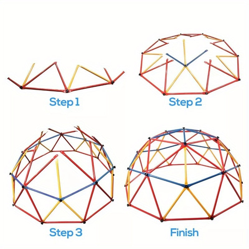 Children Dome Climber Playground Kids Swing Set Climbing Frame Backyard Gym Develop Confidence for Fun Indoor Outdoor XH