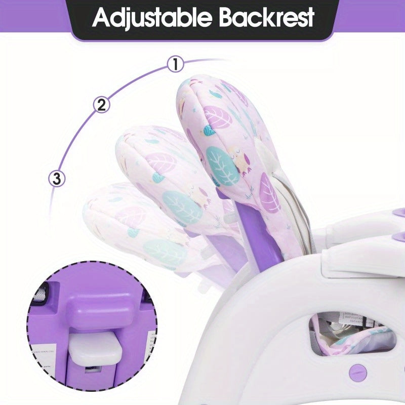 3-in-1 Baby High Chairs Toddler Feeding Play Booster Seat w/ Adjustable Tray