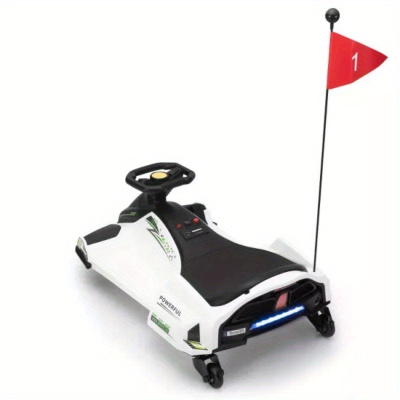 12V Kids Ride-On Drifting Car, Electric Go Kart w/ MP3, USB, LED Lights