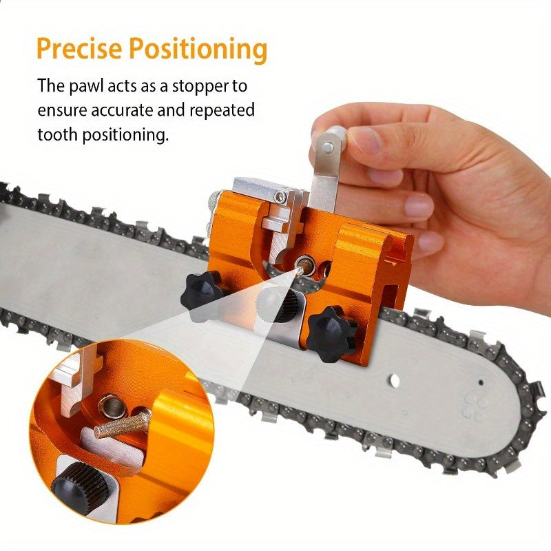 Chainsaw Chain Sharpening Jig Universal Chainsaw Sharpener Kit Hand Crank Chain Sharpener for Electric Saw for Lumberjack Garden Worker