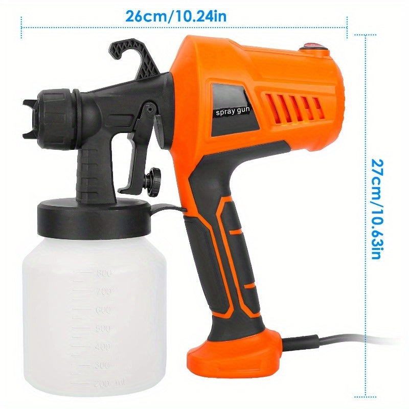 700W Handheld Electric Paint Sprayer, HVLP Spray Gun for Fences, Brick Walls, and More