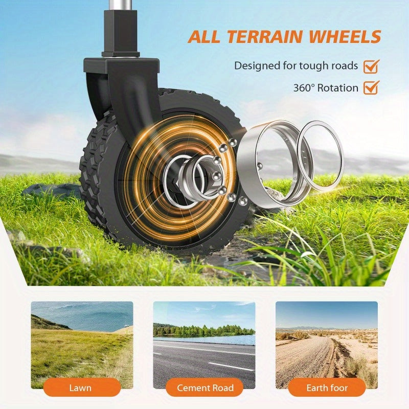 220Lbs Blue Rolling Folding & Rolling Collapsible Garden Cart Outdoor Camping Wagon Utility