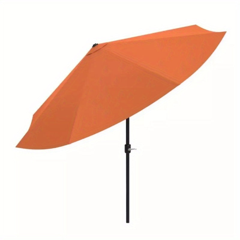 10 Feet Outdoor Patio Umbrella with Tilt Adjustment and Crank - Orange