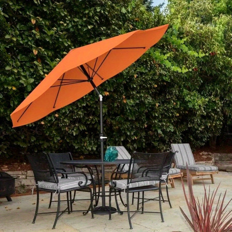 10 Feet Outdoor Patio Umbrella with Tilt Adjustment and Crank - Orange