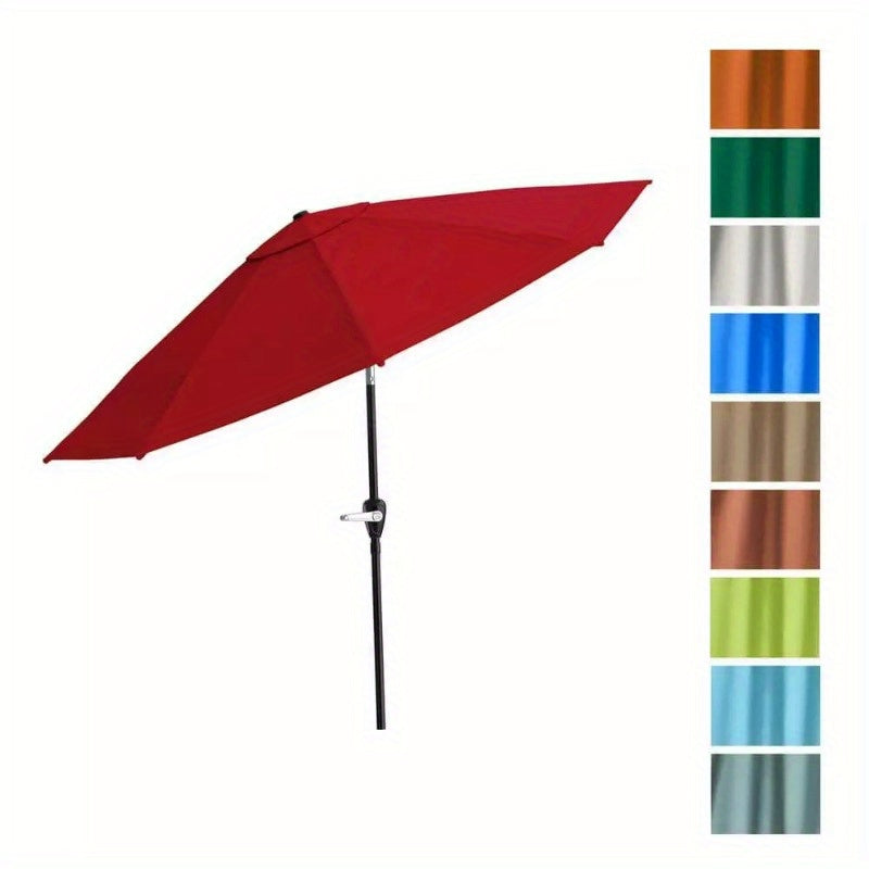 10 Feet Outdoor Patio Umbrella with Tilt Adjustment and Crank - Dark Red