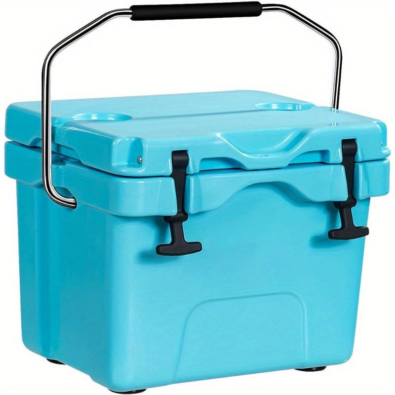 16 Quart Cooler Portable Ice Chest Leak-Proof 24 Cans Ice Box for Camping - Blue