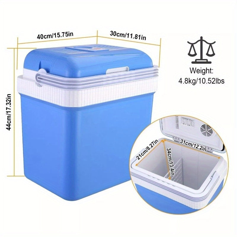 24L Portable Car Cooler 12V Car Refrigerator Travel Cooling Warmer Fridge Box Home Use