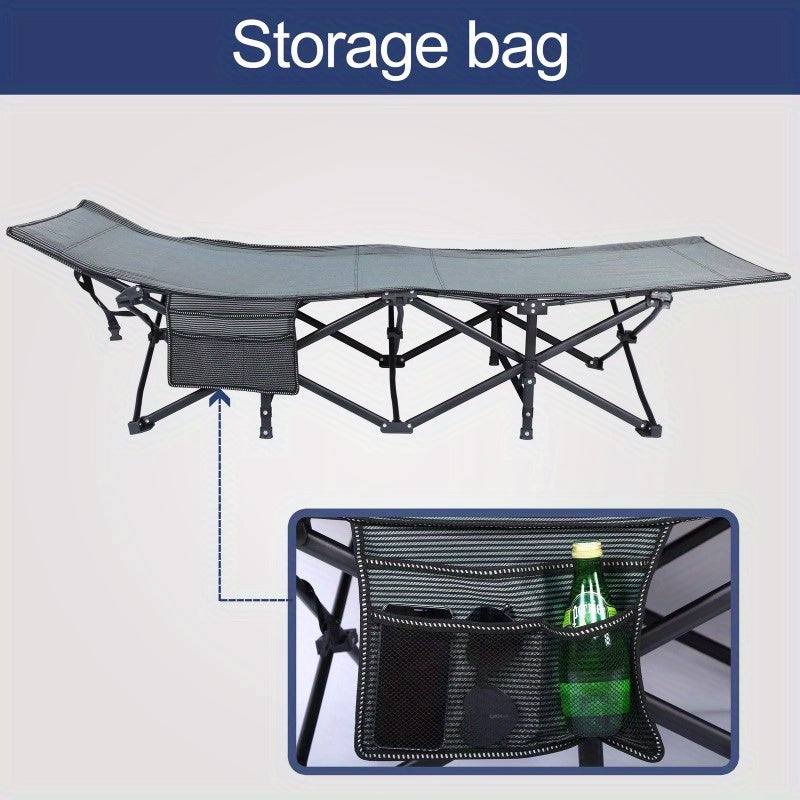 331LBS Capacity Extra Wide Folding Camping Cot Bed - Spacious, Heavy Duty, Portable, Waterproof, Breathable, Foldable Outdoor Sleeping Bed for Adults, Travel, Beach, and Camping Adventures