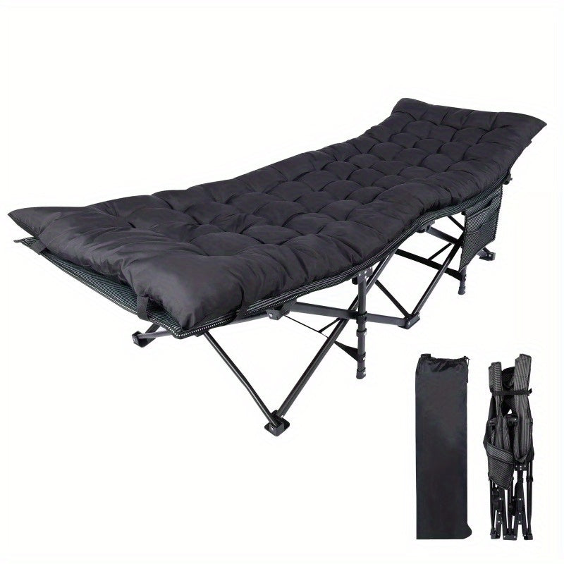 331LBS Capacity Extra Wide Folding Camping Cot Bed - Spacious, Heavy Duty, Portable, Waterproof, Breathable, Foldable Outdoor Sleeping Bed for Adults, Travel, Beach, and Camping Adventures
