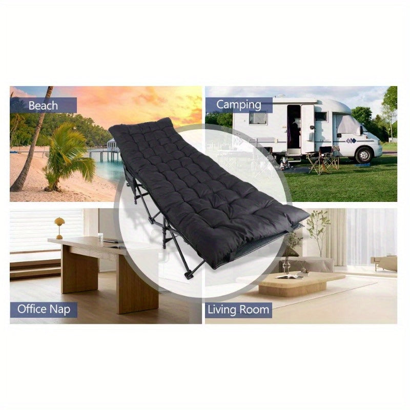 331LBS Capacity Extra Wide Folding Camping Cot Bed - Spacious, Heavy Duty, Portable, Waterproof, Breathable, Foldable Outdoor Sleeping Bed for Adults, Travel, Beach, and Camping Adventures