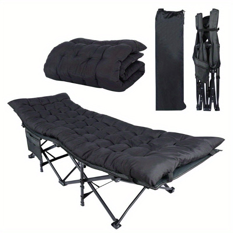 331LBS Capacity Extra Wide Folding Camping Cot Bed - Spacious, Heavy Duty, Portable, Waterproof, Breathable, Foldable Outdoor Sleeping Bed for Adults, Travel, Beach, and Camping Adventures