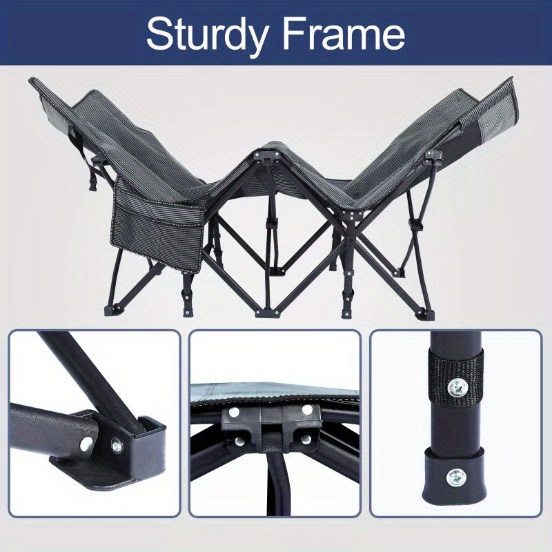 331LBS Capacity Extra Wide Folding Camping Cot Bed - Spacious, Heavy Duty, Portable, Waterproof, Breathable, Foldable Outdoor Sleeping Bed for Adults, Travel, Beach, and Camping Adventures