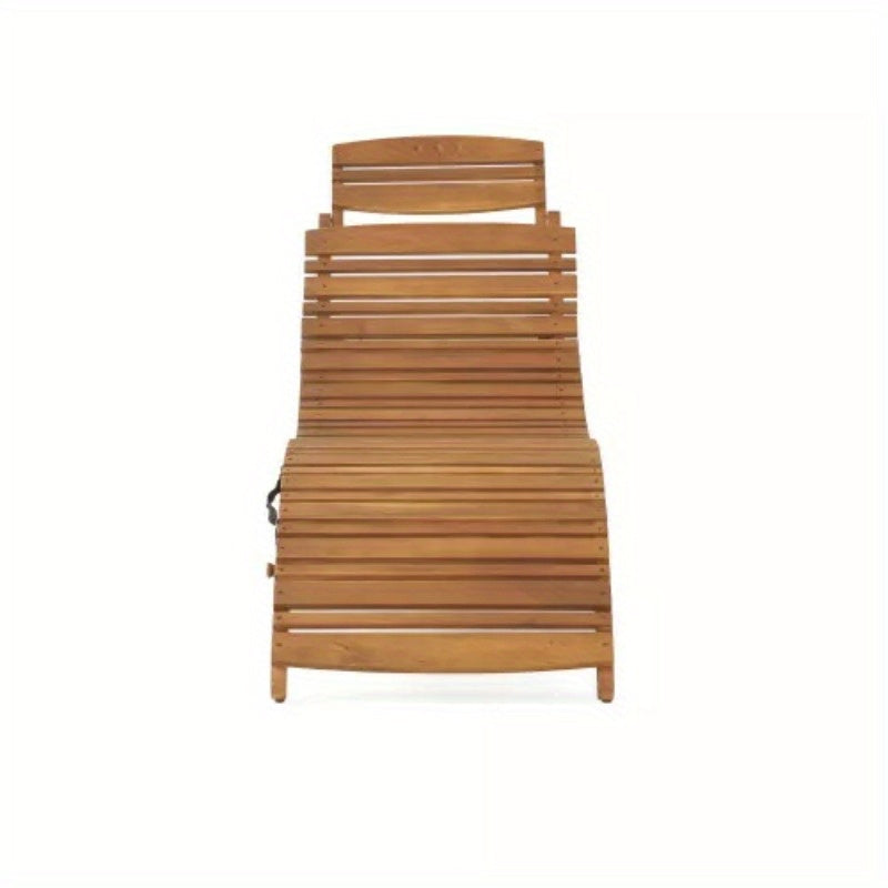 Lahaina Wood Outdoor Chaise Lounge Furniture Brown