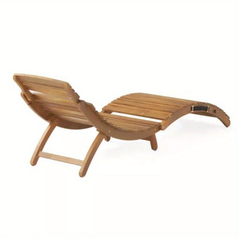 Lahaina Wood Outdoor Chaise Lounge Furniture Brown