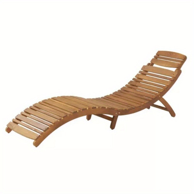 Lahaina Wood Outdoor Chaise Lounge Furniture Brown