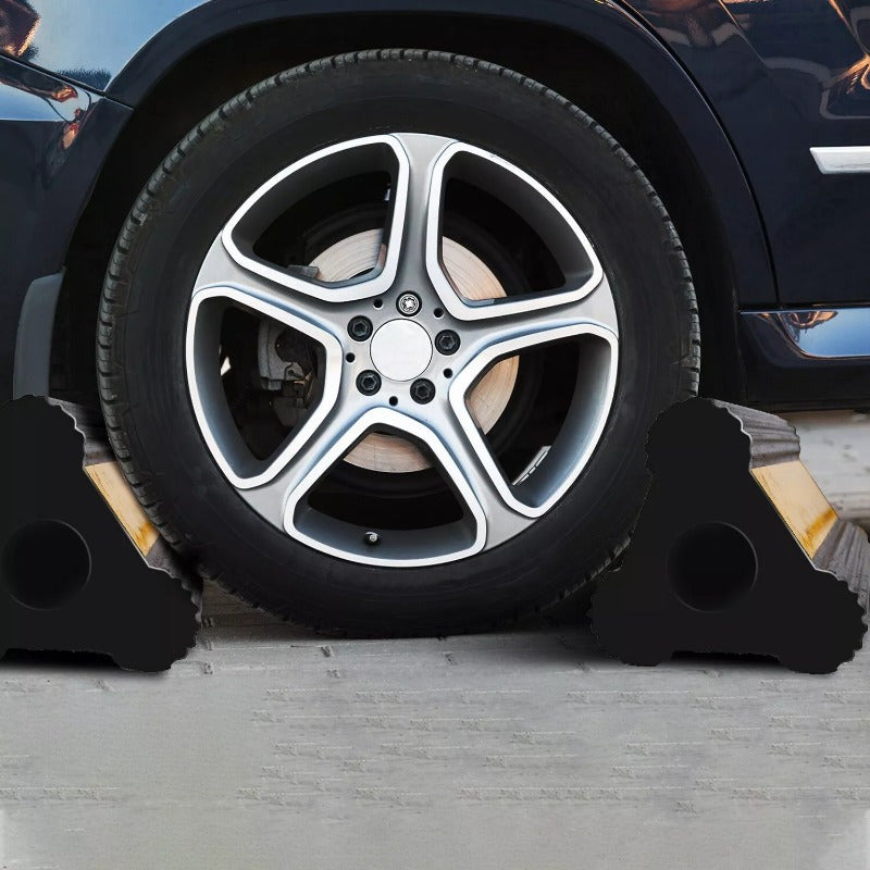 Rubber Wheel Chocks Tire Chocks Wheel Immobilizers with Nylon Rope for RVs Truck