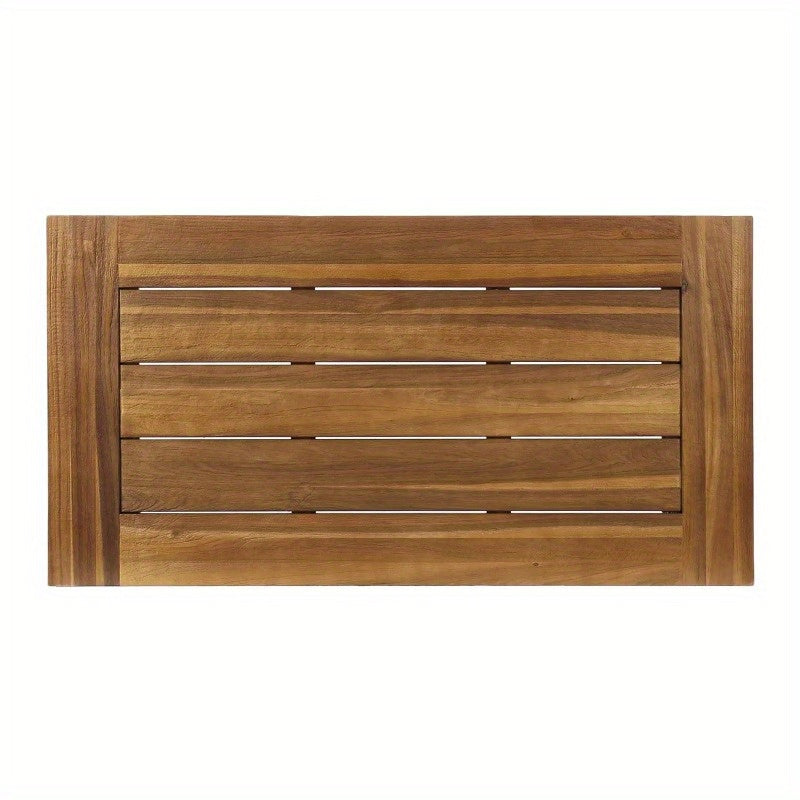 Carlisle Outdoor Acacia Wood Coffee Table By Christopher Sandblast Finish + Rust