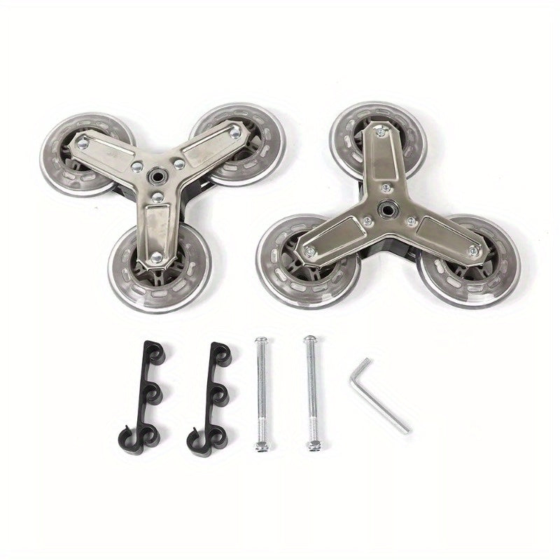 Grocery Laundry Utility Foldable Shopping Cart Trolley, Aluminum Alloy 8-Wheel Stair Climbing, Load Capacity 35L