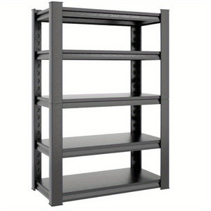 72"H 5 Tier Metal Shelves for Storage Garage Shelving 2000LBS Heavy Duty Storage Shelves Adjustable Garage Shelf Industrial Shelving Unit Storage Utility Rack, 35.4"W*15.7"D*72"H, Black
