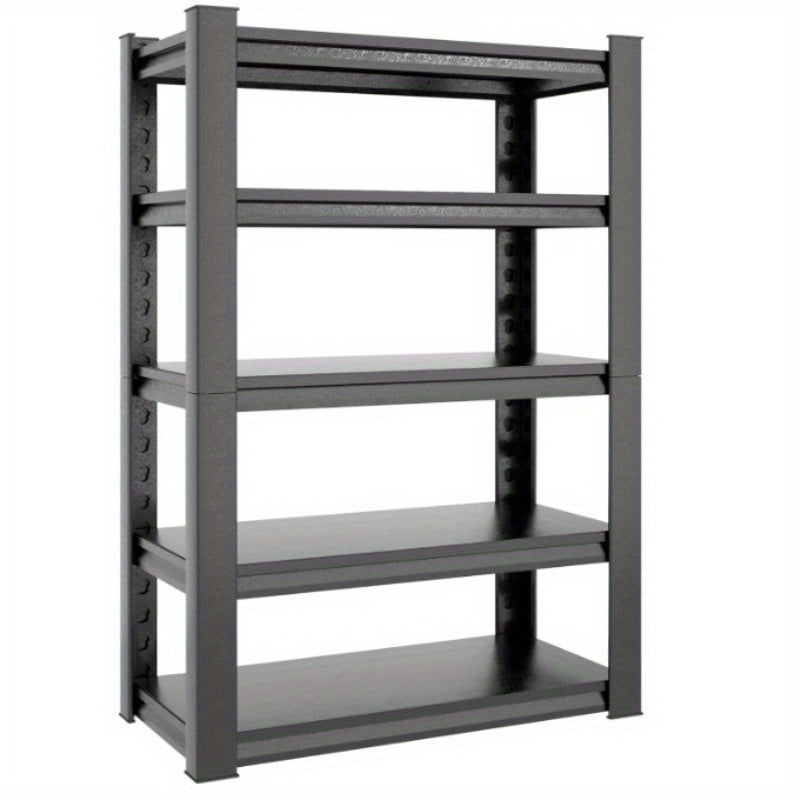 72"H 5 Tier Metal Shelves for Storage Garage Shelving 2000LBS Heavy Duty Storage Shelves Adjustable Garage Shelf Industrial Shelving Unit Storage Utility Rack, 35.4"W*15.7"D*72"H, Black