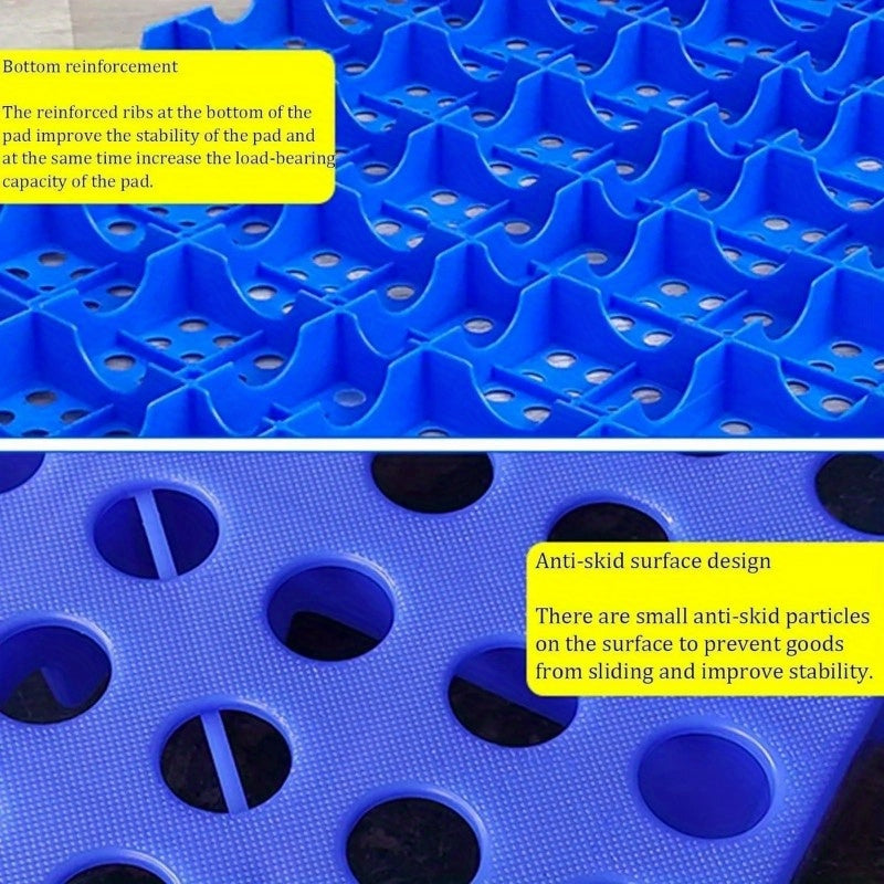 10pcs Plastic Shipping Pallets for Basement Storage, Lightweight Nestable Floor