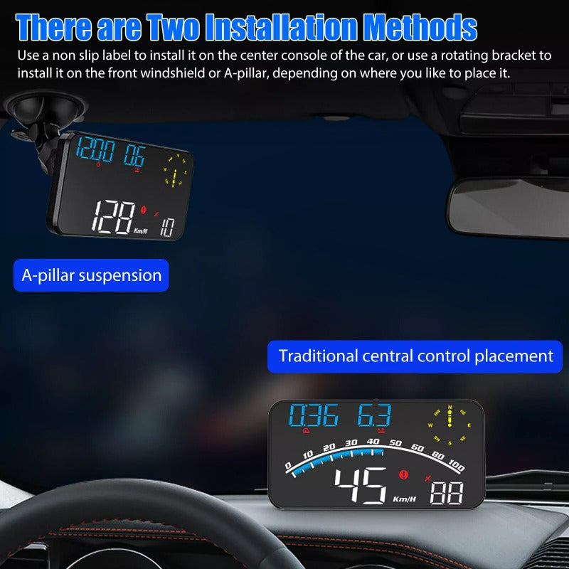 Universal Digital Speedometer GPS Car HUD Head Up Display MPH Overspeed Alarm 5
