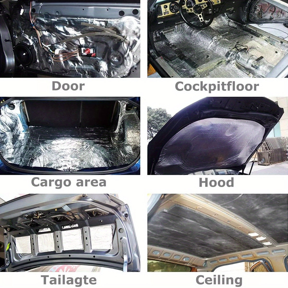 60"x40" Firewall Sound Deadener Mat - 394mil Car Heat Shield Insulation for Noise Reduction