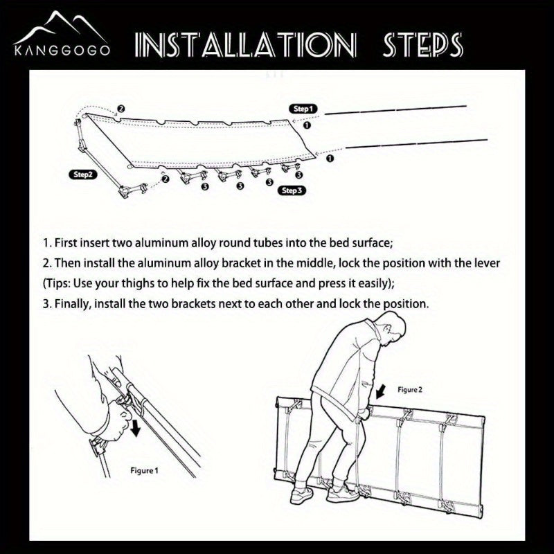 Portable Folding Outdoor Camping Cot Bed - Wide, Comfortable & Breathable | Supports up to 150kg with Storage Bag for Travel, Hiking, Mountaineering