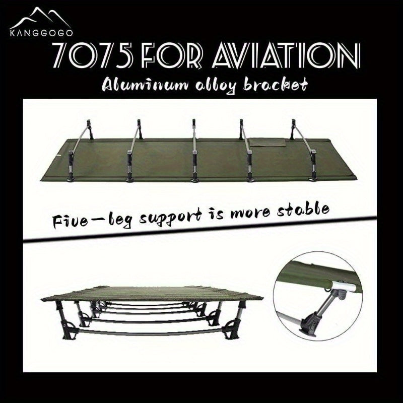 Portable Folding Outdoor Camping Cot Bed - Wide, Comfortable & Breathable | Supports up to 150kg with Storage Bag for Travel, Hiking, Mountaineering