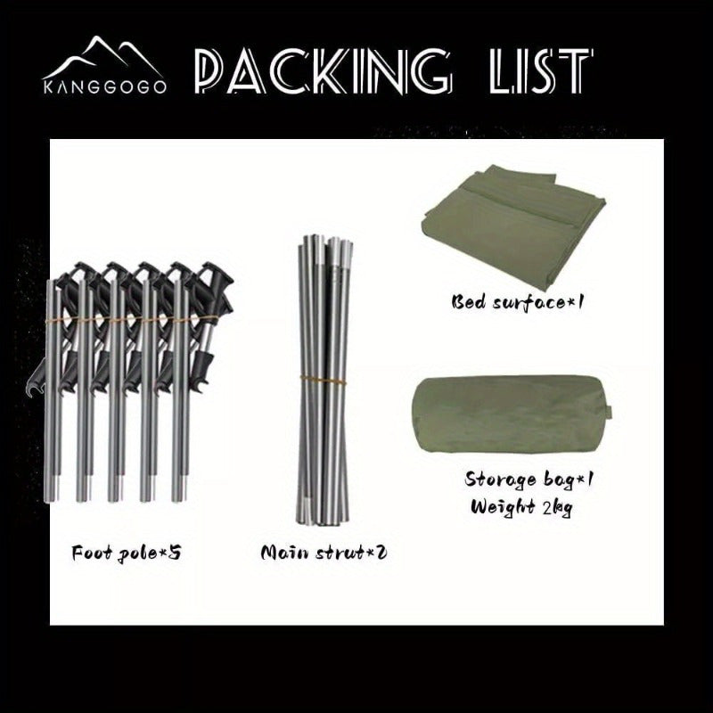 Portable Folding Outdoor Camping Cot Bed - Wide, Comfortable & Breathable | Supports up to 150kg with Storage Bag for Travel, Hiking, Mountaineering