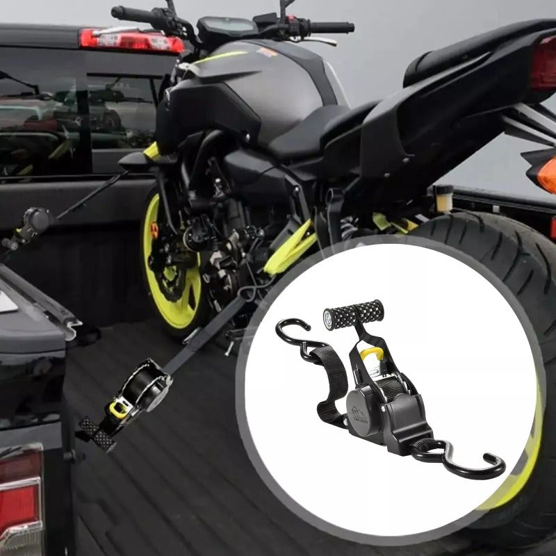 2pcs Retractable Ratchet Straps - Luggage Tie Down Straps | Auto Retracting Ratchet Straps | Retractable Ratcheting Tie Down Strap | Cargo Ratchet Straps for Boats