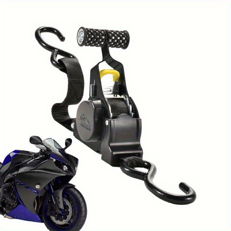 2pcs Retractable Ratchet Straps - Luggage Tie Down Straps | Auto Retracting Ratchet Straps | Retractable Ratcheting Tie Down Strap | Cargo Ratchet Straps for Boats