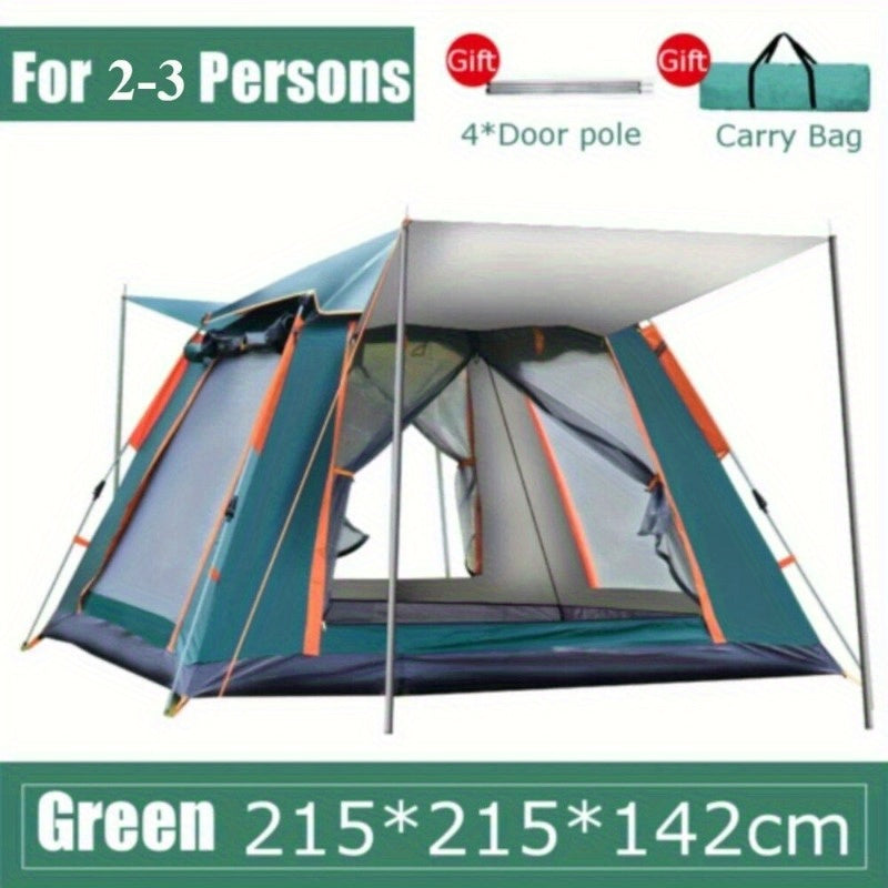 2-3 Person Foldable Waterproof Camping Tent - Outdoor Tent with Mosquito Net Windows & Carrying Bag for Hiking, Climbing, Fishing, Adventure