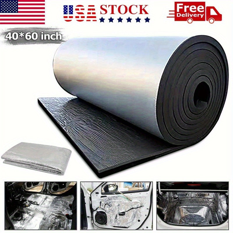 60"x40" 394mil Firewall Sound Deadener | Car Heat Shield Insulation Mat for Noise Reduction
