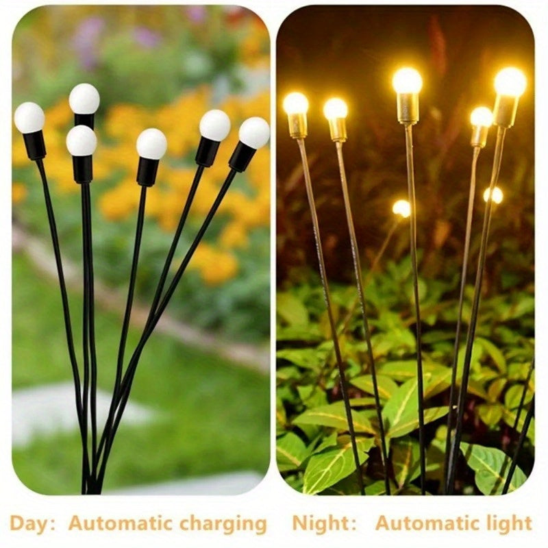 32 LED Solar Firefly Lights - Waterproof Swaying Garden Lamps | Outdoor Landscape Decor (Set of 4)