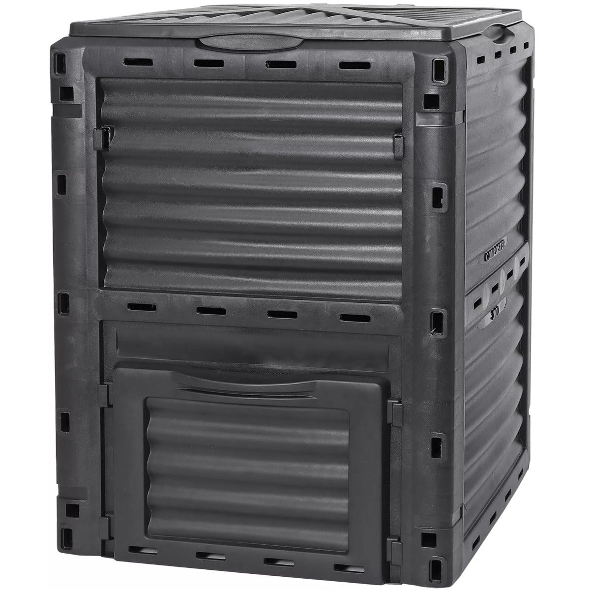 80 Gallon Black Garden Compost Bin - Fast Fertile Soil Creation