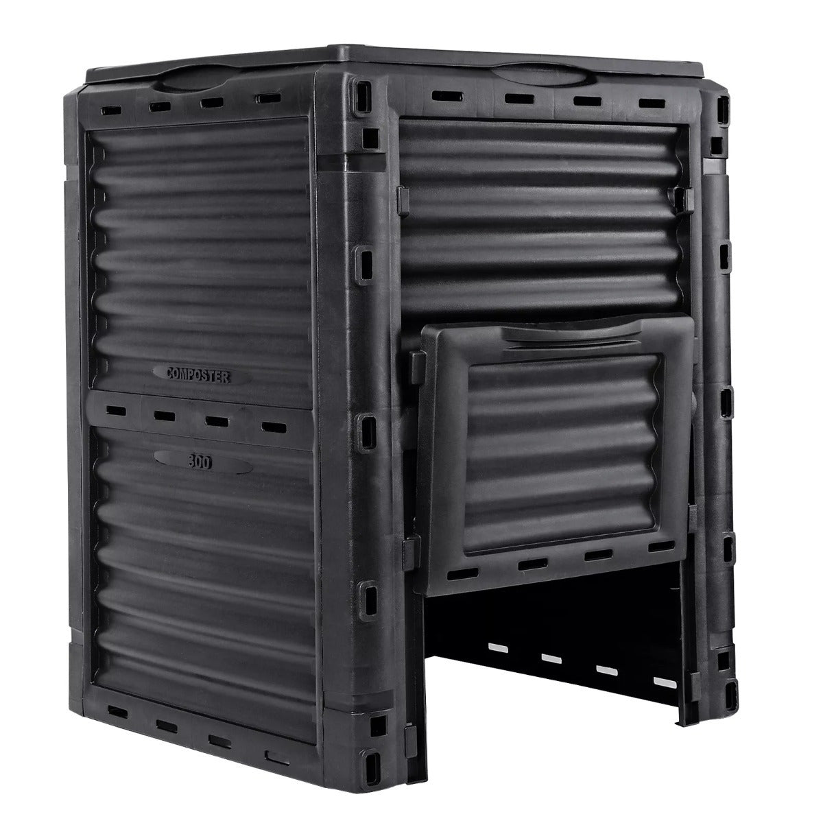 80 Gallon Black Garden Compost Bin - Fast Fertile Soil Creation