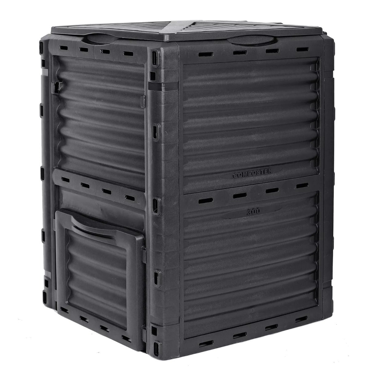 80 Gallon Black Garden Compost Bin - Fast Fertile Soil Creation