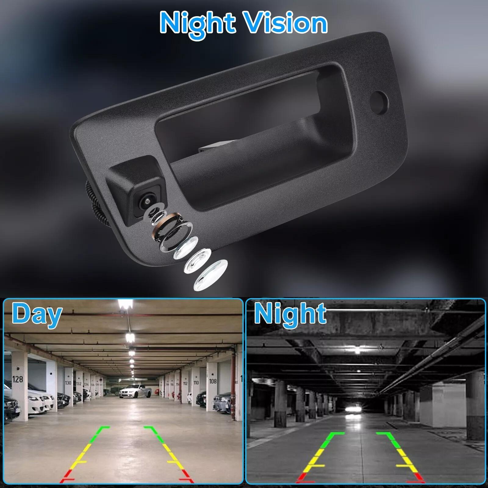 Tailgate Backup Rear View Camera Kit – Fits Chevrolet Silverado 1500/2500 – HD Night Vision, IP67 Waterproof (22755304)