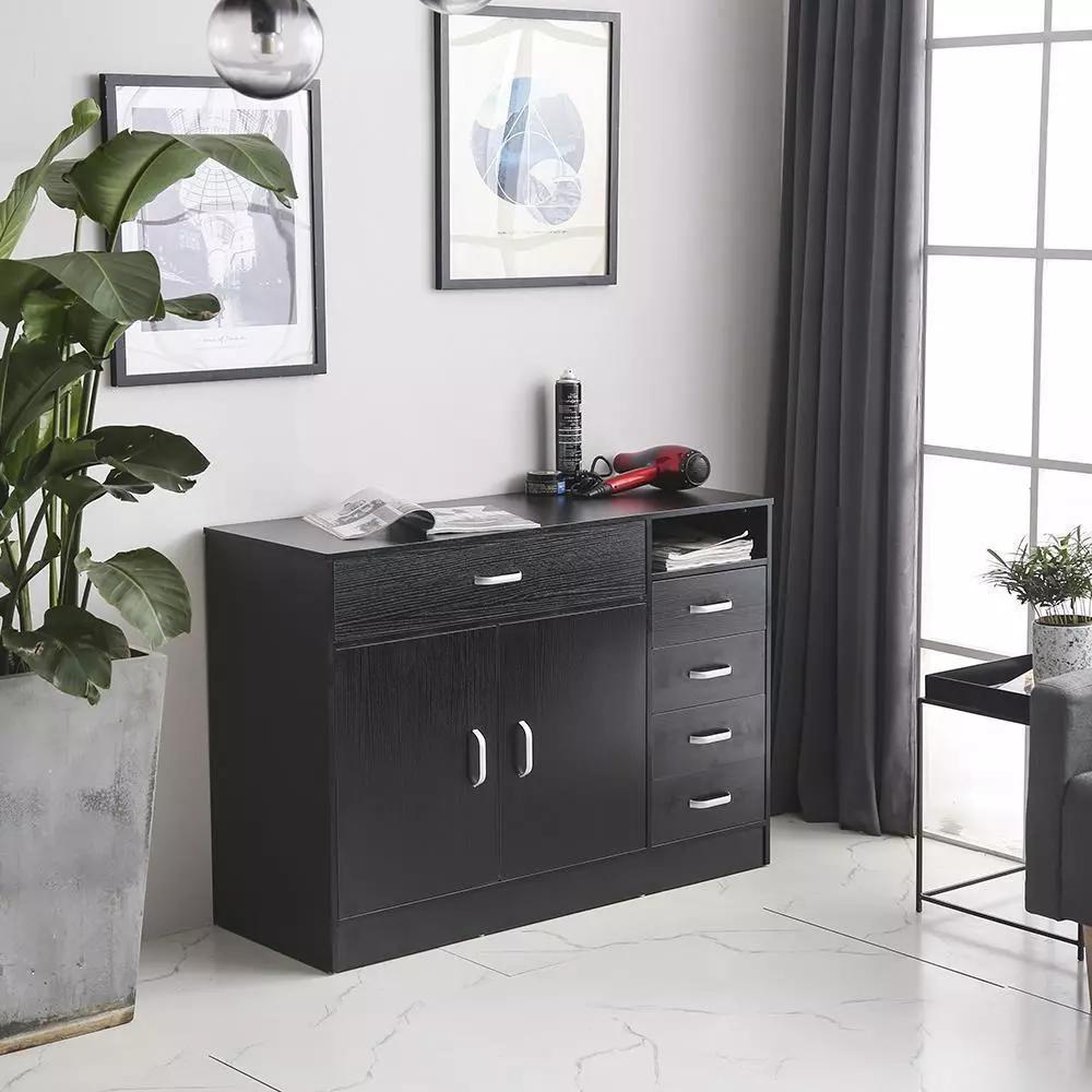 Barber Station for Hair Stylist Beauty Salon Storage Cabinet Organizer 5 Drawers